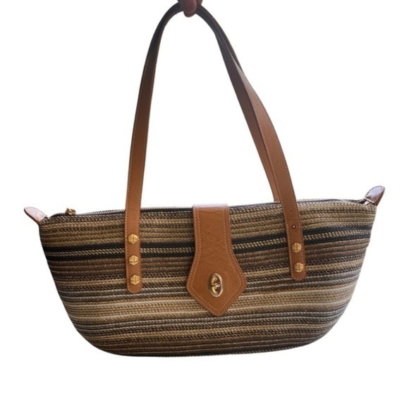 Eric Javits Stripe Squishy Tote Purse - Picture 3 of 13